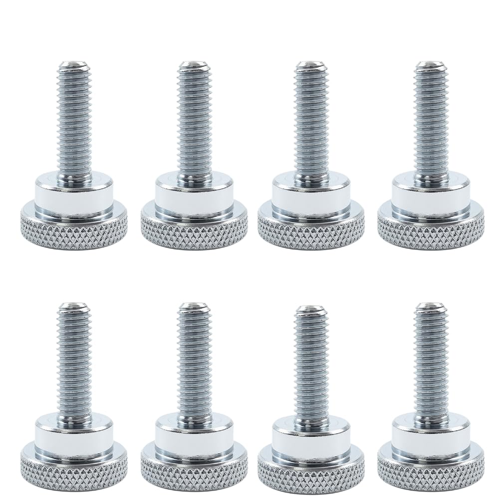 PrecisionGeek® – M4 x 8mm Rändelschrauben Stahl 8 mm – Brüni