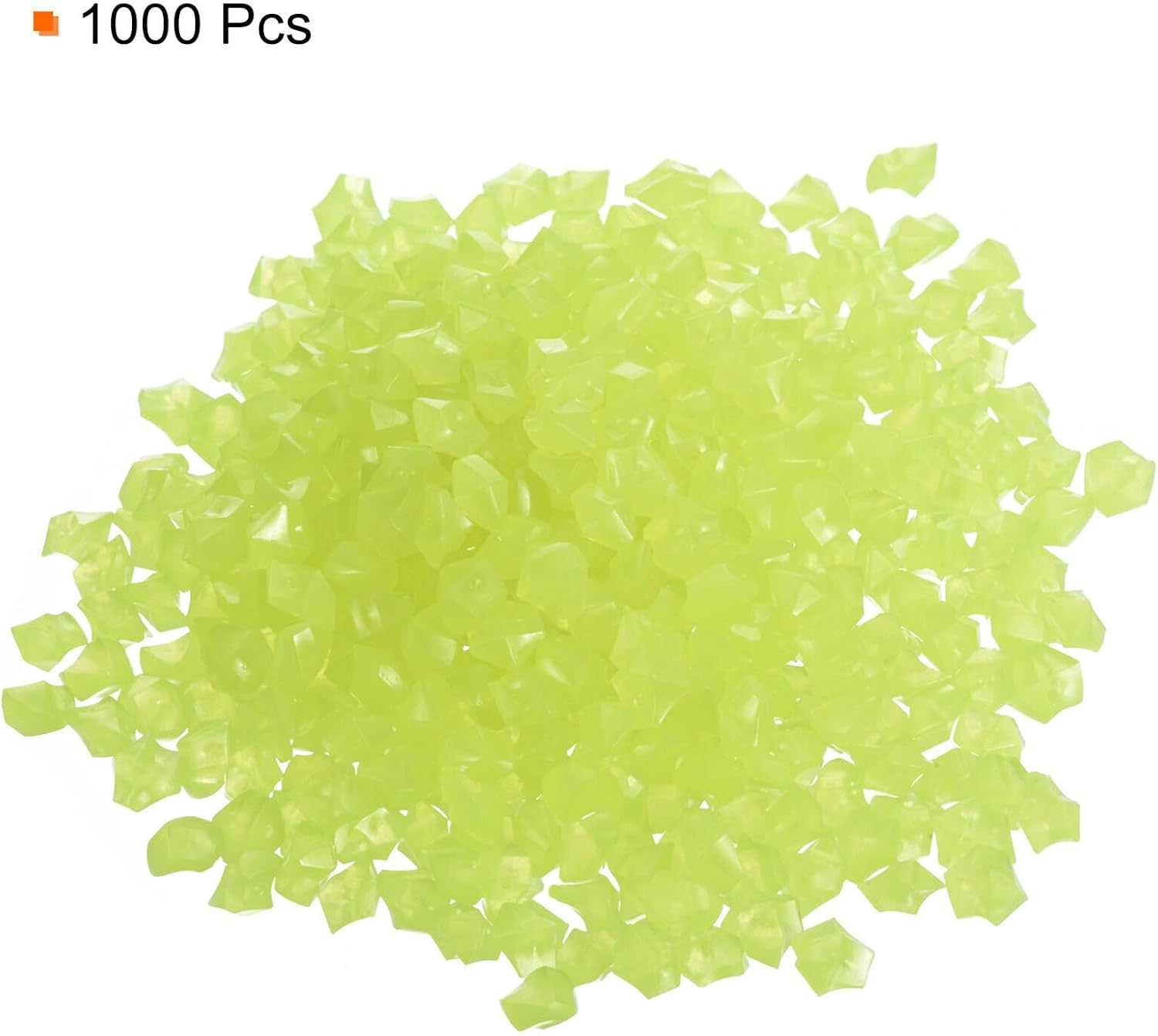Home and Garden Parts 1000pcs Glow Rocks 8-10mm Decoration Pebbles Luminous Stones Decor Yellow #CN/251024/00607