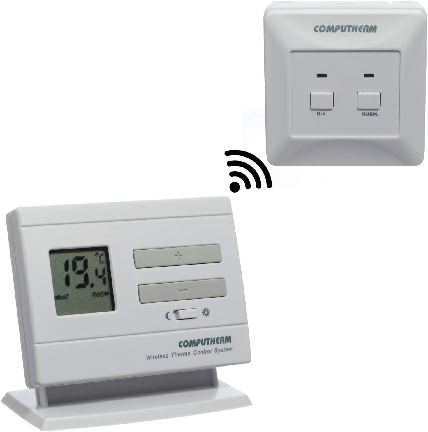 COMPUTHERM Q3RF Wireless Room Thermostat, Temperature Thermometer, Portable, Economy & Comfort Mode