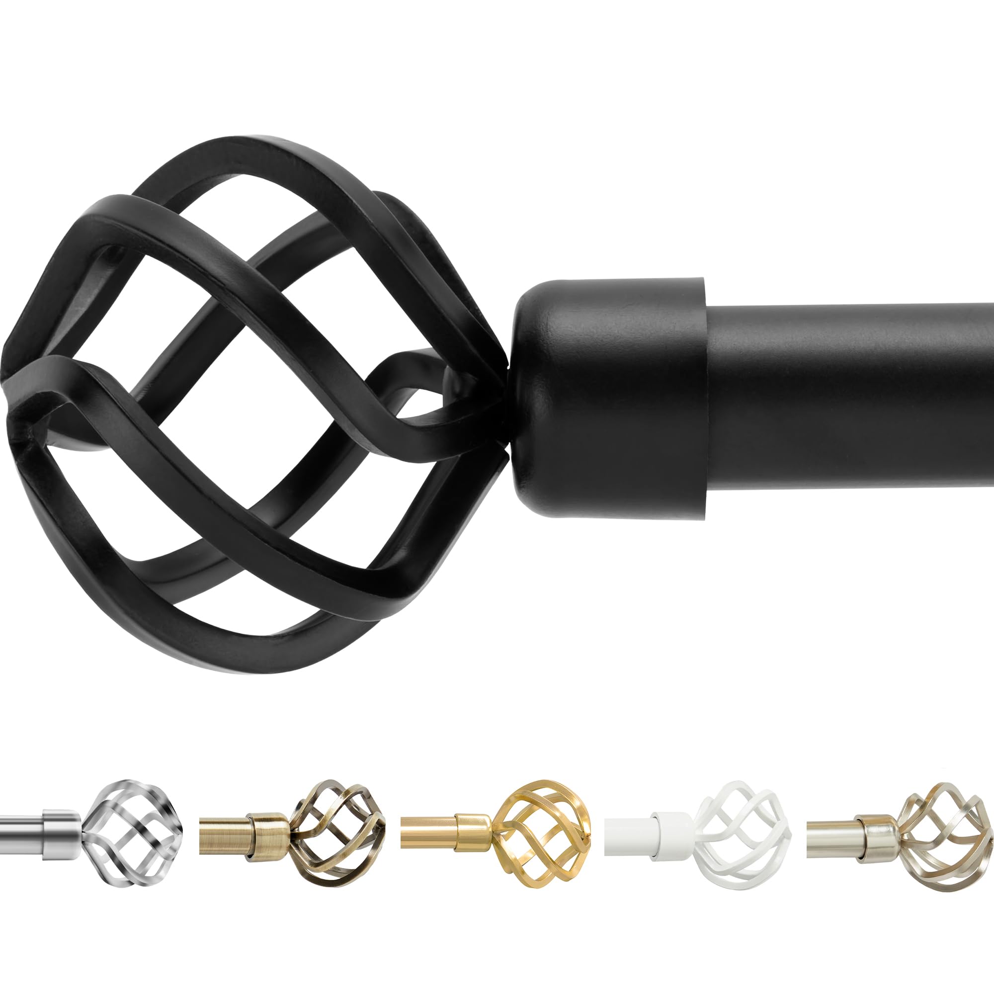 Photo 1 of gb Home Collection Black Curtain Rods for Windows 28 to 48 Inch (2-4 Feet), Adjustable Curtain Rod, Black Curtain Rods, Curtains Rods for Bedroom, Heavy Duty Curtain Rods, Window Curtain Rod 28-48 inches Black