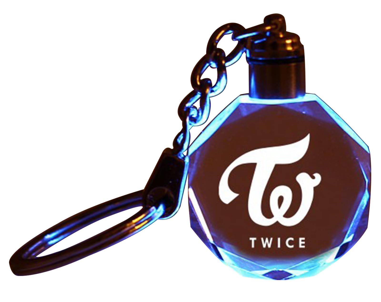 KPOPTwice Key Chain, Twice Crystal Key Ring Keychain Night Light Bag Pendant Decor