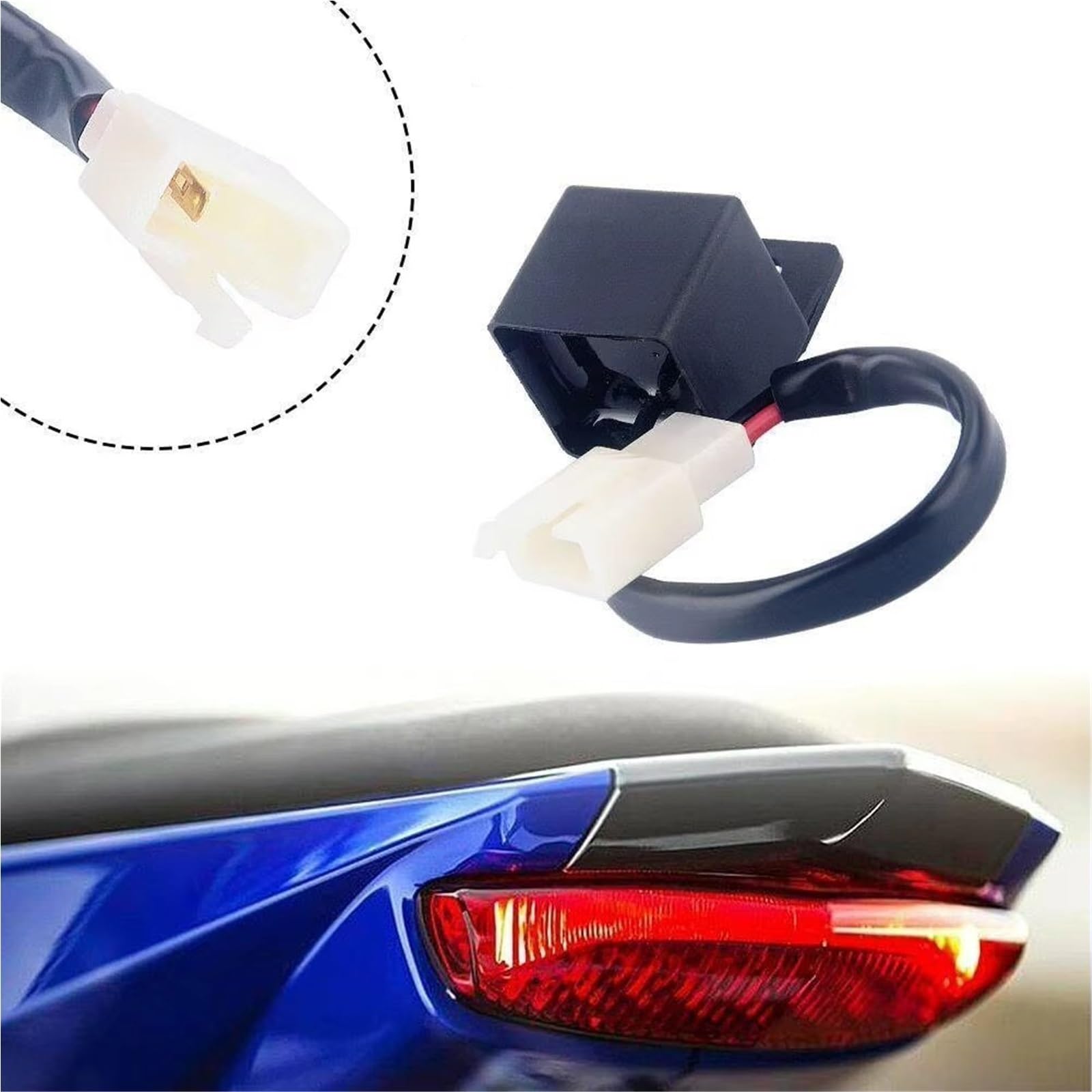 Motorrad Blinkermodul Kompatibel Mit Yamaha Für R1 1998–2023 Motorradschalter Verstellbares Blinkerrelais 2-poliges 12-V-Blinkrelais Lastunabhängiger Blinker