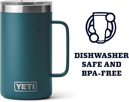 YETI Rambler 24 oz Mug, Vacuum Insulated, Stainless Steel with MagSlider Lid