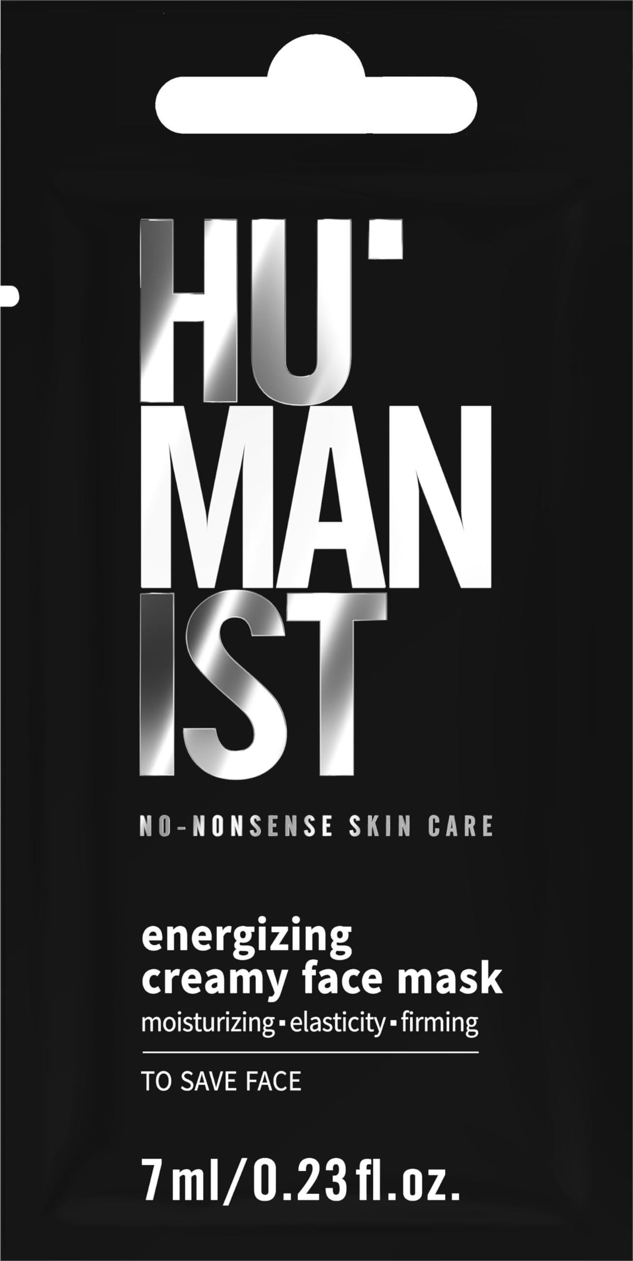 HUMANIST – Men’s Care – Energizing Creamy Face Mask – Moisturizing – Firming – Refershing - Reduces Fatigue – Coffeine, Flaxseed Oil, Plant Taurine, Menthol – 7 ml