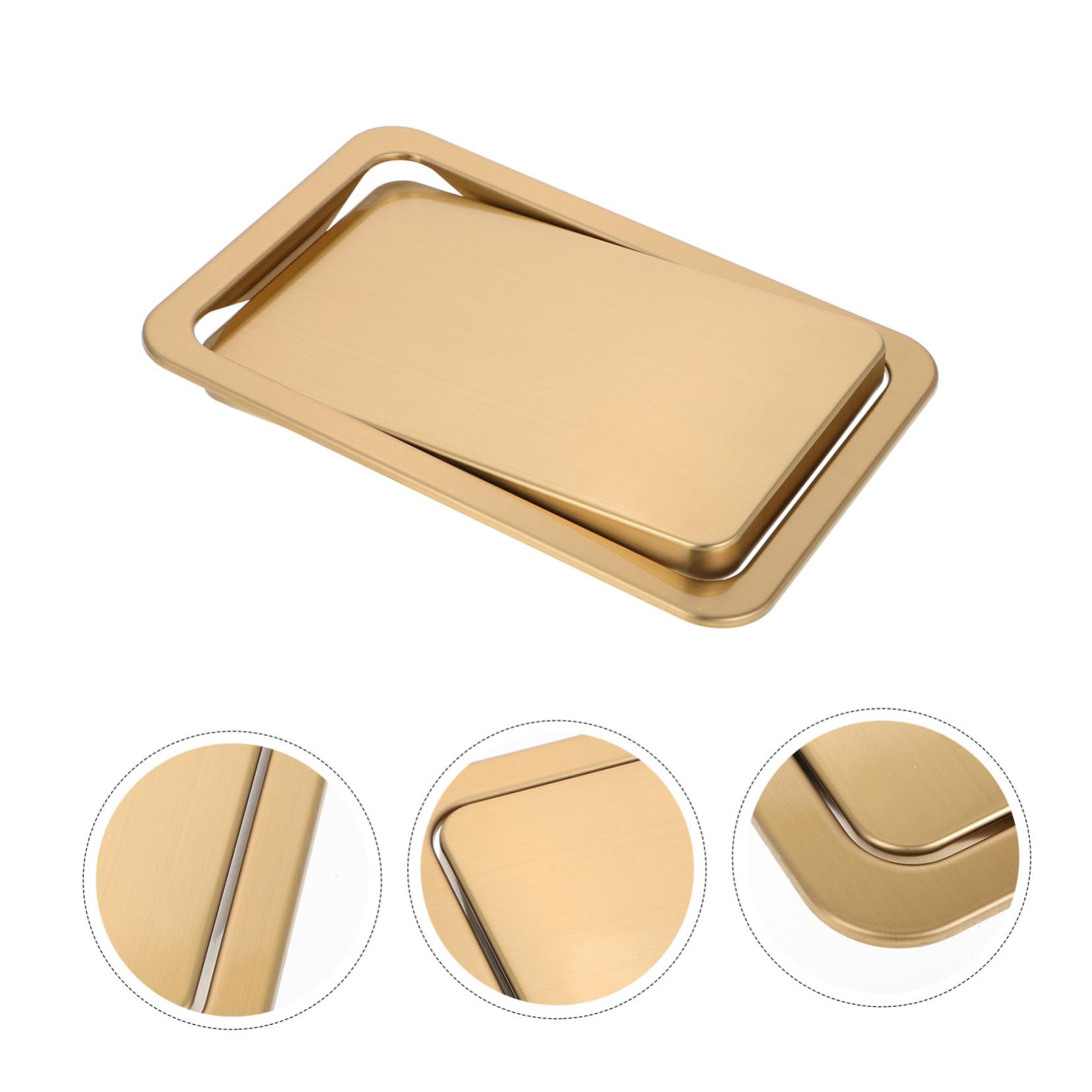 STOBAZA Tapa De Cubo De Basura Empotrada Cubierta De Acero Inoxidable Para Cocina Fácil Mantenimiento