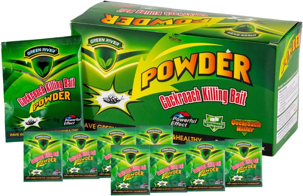 royalkart Green River® Cockroach Killing Bait Killer | Effective Miraculous Powder Sachets (Pack of 10)