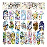 Partywind 66 Sheets Kids Full & Half Arm Temporary Tattoos Sleeves, Fake Tattoo Stickers with Dinosaur/Pirate/Cars for Boys, Butterfly/Mermaid Tattoos for Girls, Kids Party Supplies