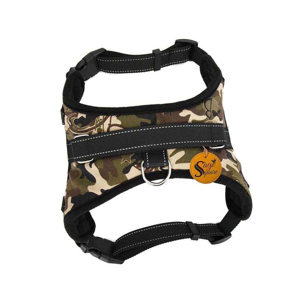 Sage Square Adjustable Cushion Padded Dog Sport Harness with Lifting Handle & Extra Comfort. (Large) (B09C1QTM1D) Amazon Price History, Amazon Price Tracker