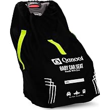 Toddler Car Seat Travel Bag for Airplane - Durable Gate Check Bag for Car Seats, Convertible Car Seats, Toddler Carriers, Booster Seats Easily Fits, Black, Hand carry bag