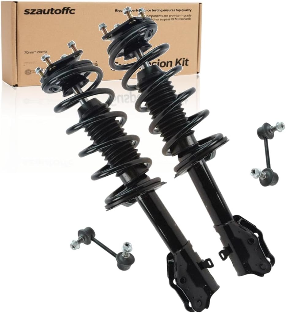 For 07-12 CX-7 Front Complete Loaded Strut Spring Assembly Sway Bar Kit Set 4pc