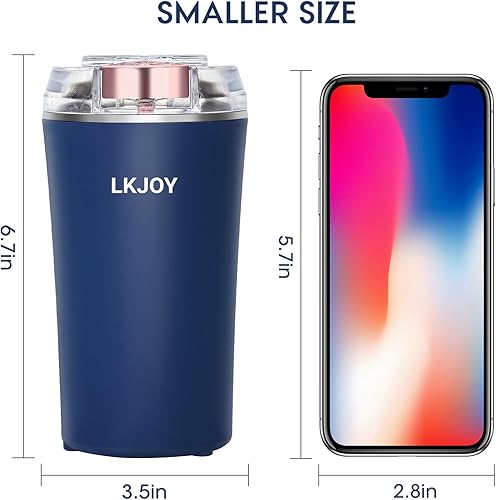 Miniatura 6 de Molinillo eléctrico de hierbas de 200 W, potente procesador de alimentos para granos de café, especias, granos, nueces, molino de café expreso