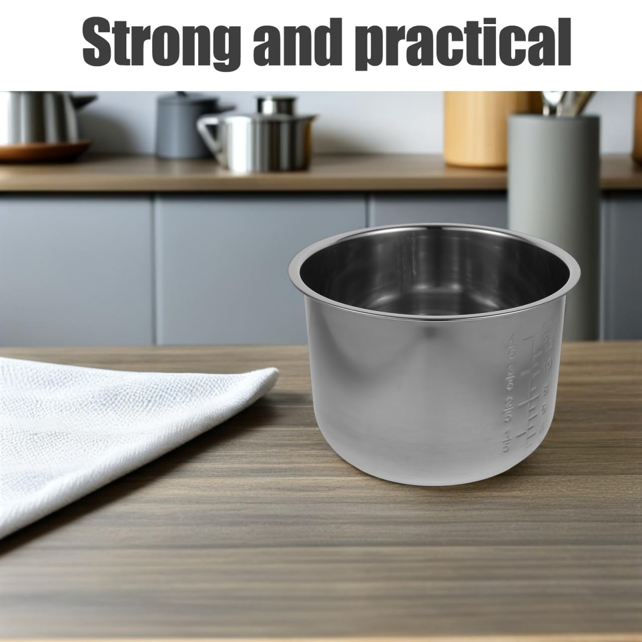 Alipis Olla Cocina Interior 6L Olla Arrocera Acero Inoxidable Reemplazo Olla Interior Revestimiento Tanque Antiadherente Contenedor Accesorios para Olla Arrocera