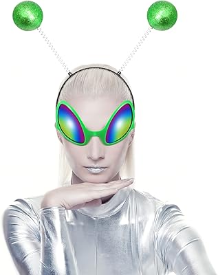 Abaodam Party Glasses Headband Alien Glasses Funny Cosplay Headband Alien Party Costume Accessories