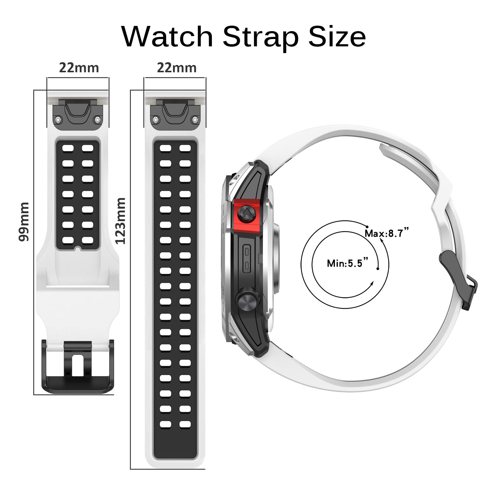 Cinturino in metallo per Garmin Fenix 7 7X 6X 6 Pro 5X 5 Plus 3 HR 955