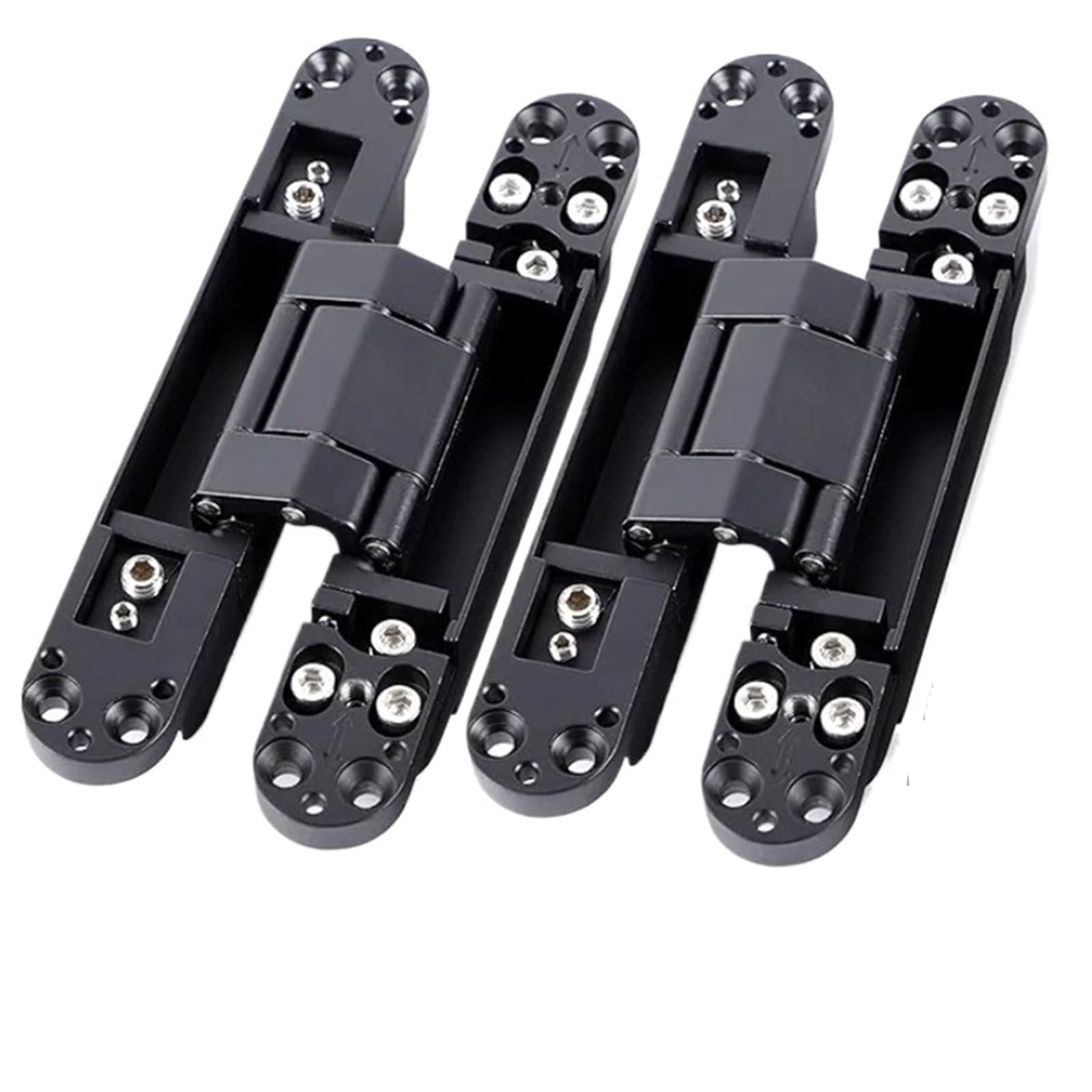 Kdhcvkz 2Pcs Black 80Kg 2Pcs 80Kg Hidden Folding Wood Door Hinge Concealed Furniture Cabinet Hinge(2Pcs Black 80Kg)