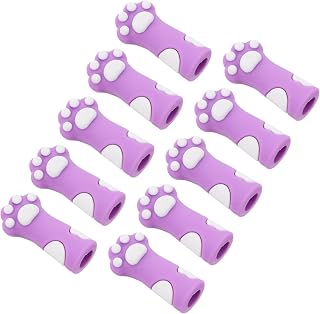 Tofficu 10pcs Cat Paw Silicone Nipper Covers Knitting Needles Stopper Point Protector Cutting Tool Manicure Scissors Sleeve