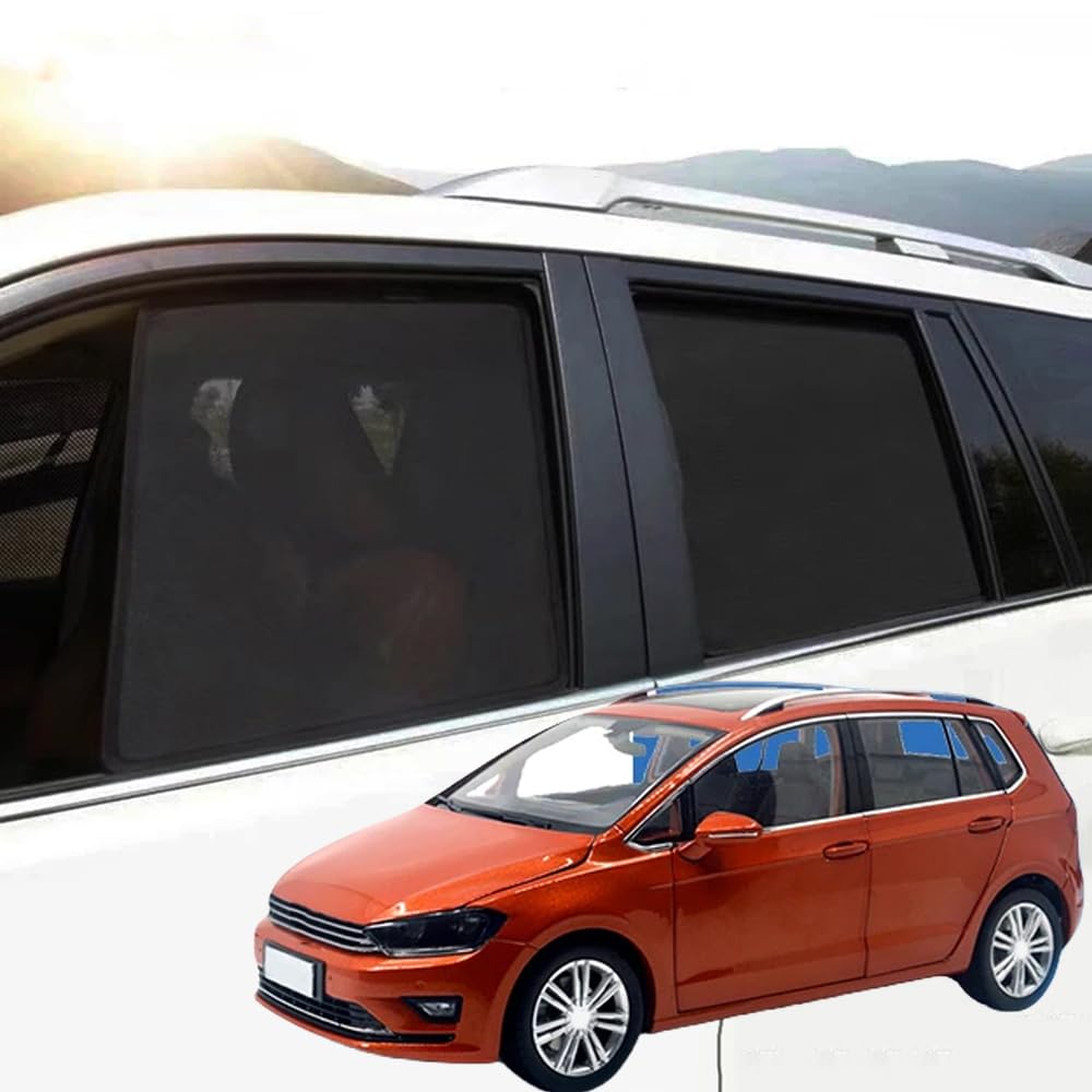 Samochodowa osłona przeciwsłoneczna do V-W Golf Sportsvan 2014-2020, osłona szyb bocznych, magnetyczne blokowanie promieni UV, prywatna osłona przedniej tylnej szyby tylnej, trójkąta, 6 szt