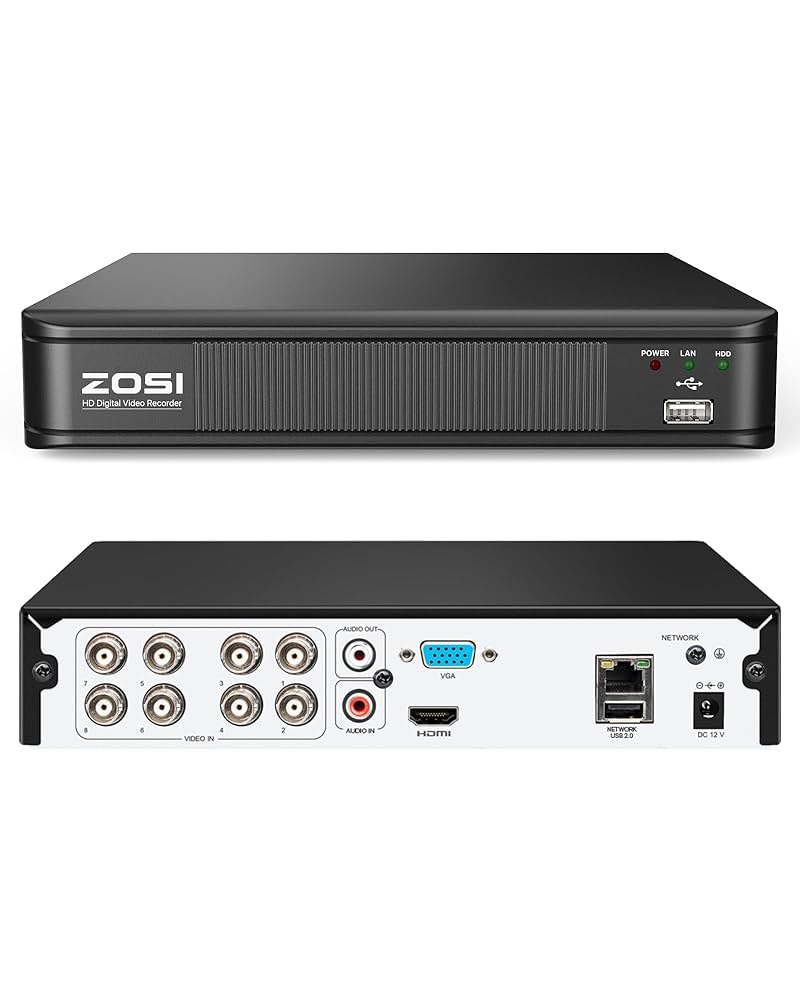 Amazon.com : ZOSI H.265+ 8 Channel 5MP Lite 1080p CCTV DVR