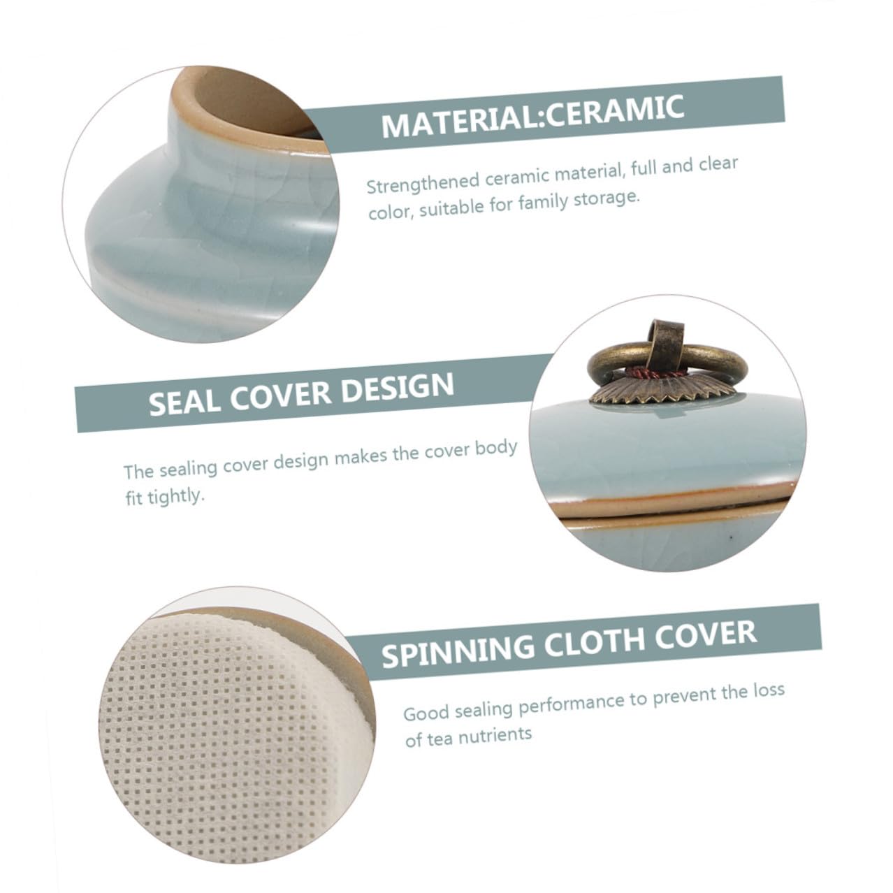 Gadpiparty Set 2 Barattoli per la Conservazione in Ceramica Coperchio Sigillato Barattoli per Tè e Alimenti Secchi Contenitori Eleganti per Cucina Adatti per Famiglia Bar e Ristoranti