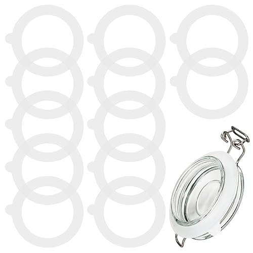 12 juntas de silicona para tarros de 3.7 pulgadas, anillos de goma para frascos de vidrio, junta de repuesto de silicona hermética para frascos,