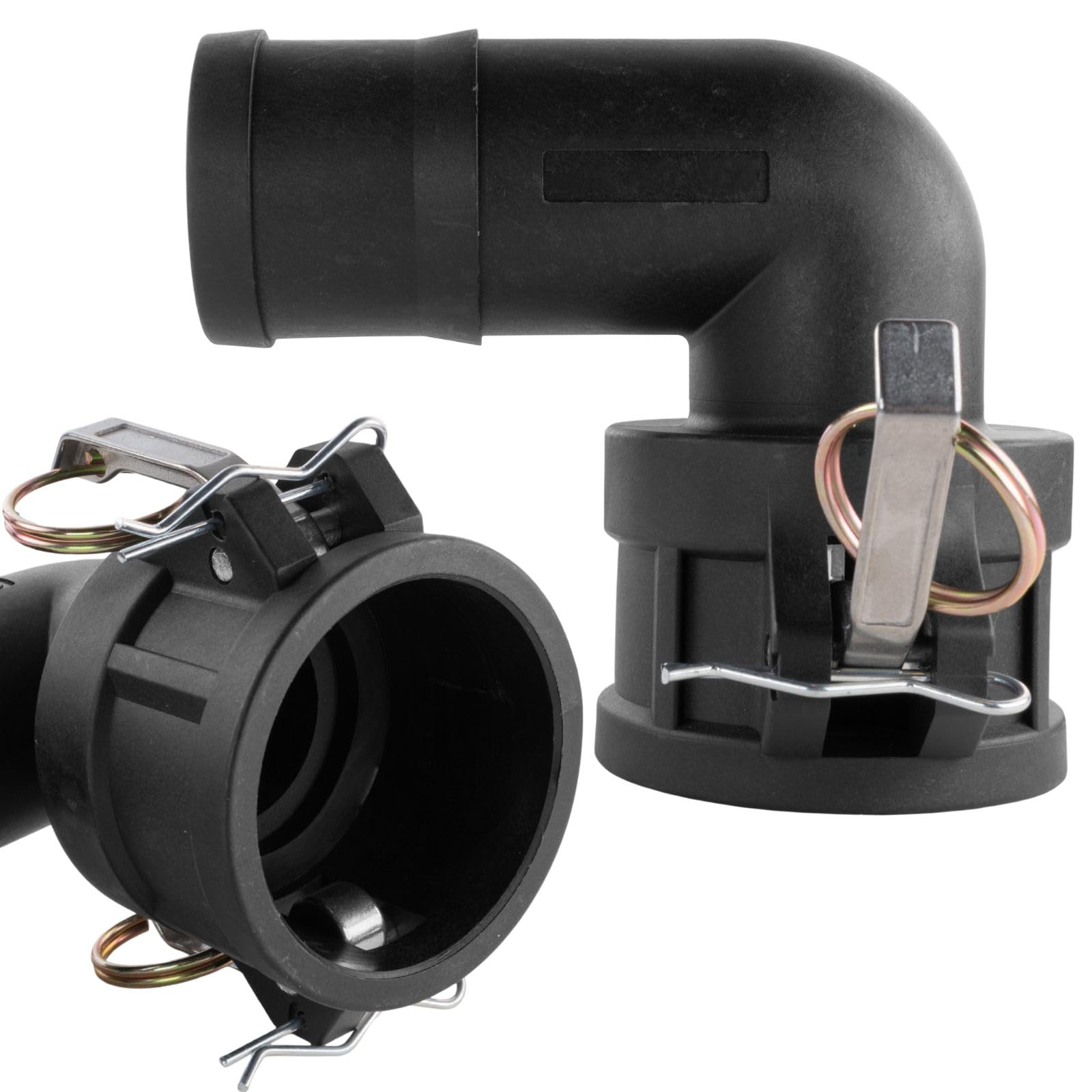 B2c Black Camlock Fittings Couplings Elbow C 1" 1.5" 2" 3" Layflat Hose Pipe Connector For Irrigation Pipe System Quick Connection Pond Reservoirs (1.5" Type C - 1.5" Bar)