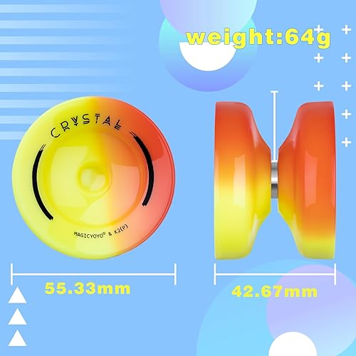 Miniatura 4 de MAGICYOYO Yoyo K2 Responsive para niños principiantes, Yoyo profesional con rodamiento YoYo que no responde para reemplazo, Yoyo de plástico con 12