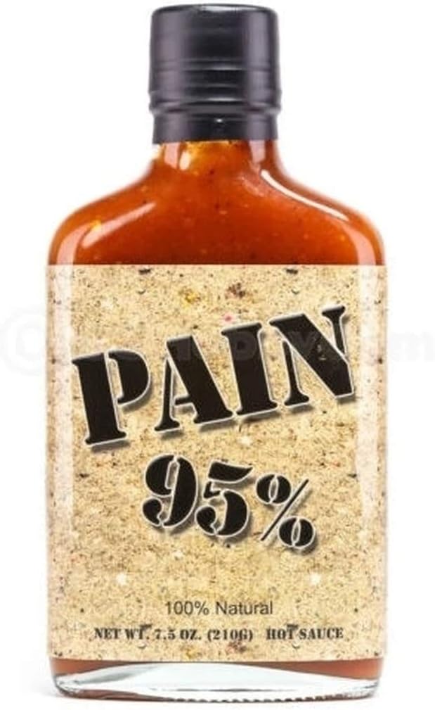 Pain 95% Habanero Hot Sauce 100% Natural - 7.5 oz