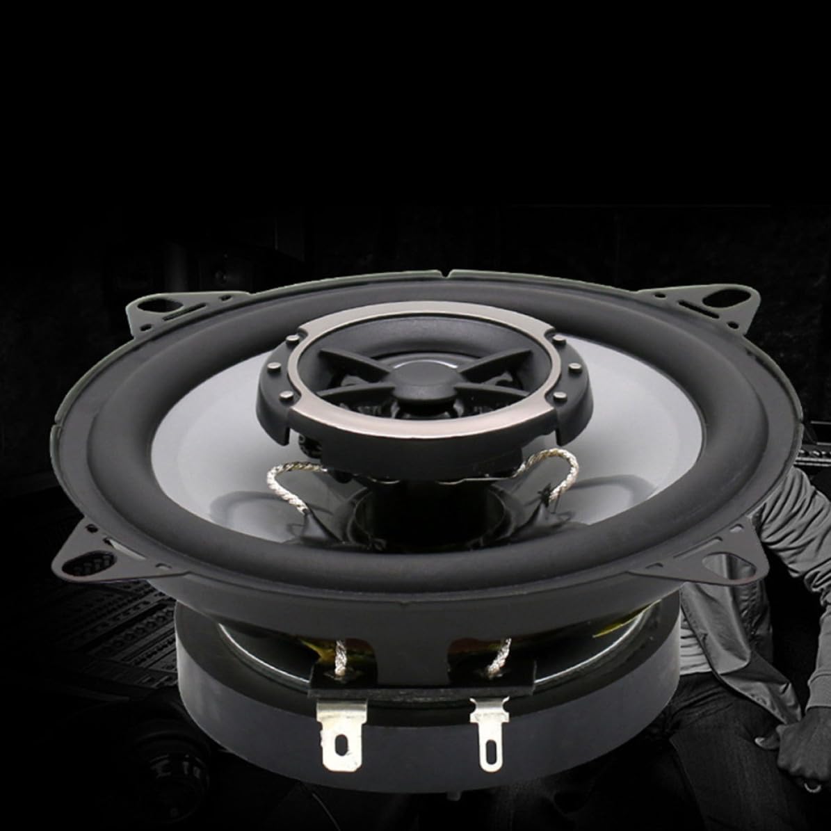 2 Piezas Altavoz Coaxial 150 de 4 Pulgadas, Doble Cono para Coche