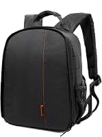 Elonglin Mochila Fotográfica Impermeável Bolsa para Câmera DSLR/LSR e Acessórios Laranja