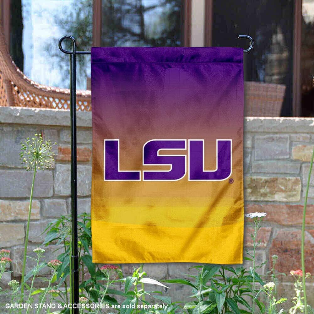 Louisiana State LSU Tigers Gradient Colors Garden Flag and Banner