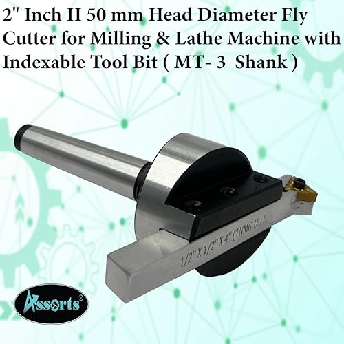 Miniatura 9 de Cortador de moscas de 2 pulgadas II de 1.969 in de diámetro de cabeza para fresado y máquina de torno con broca de inserción de carburo reemplazable