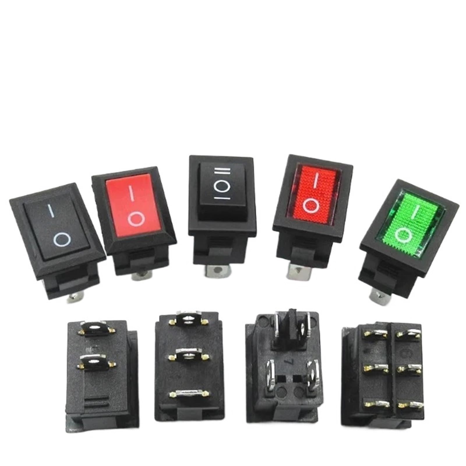 Interruptor KCD1 4 pines con corte total de corriente 6A 250V para paneles de control 7