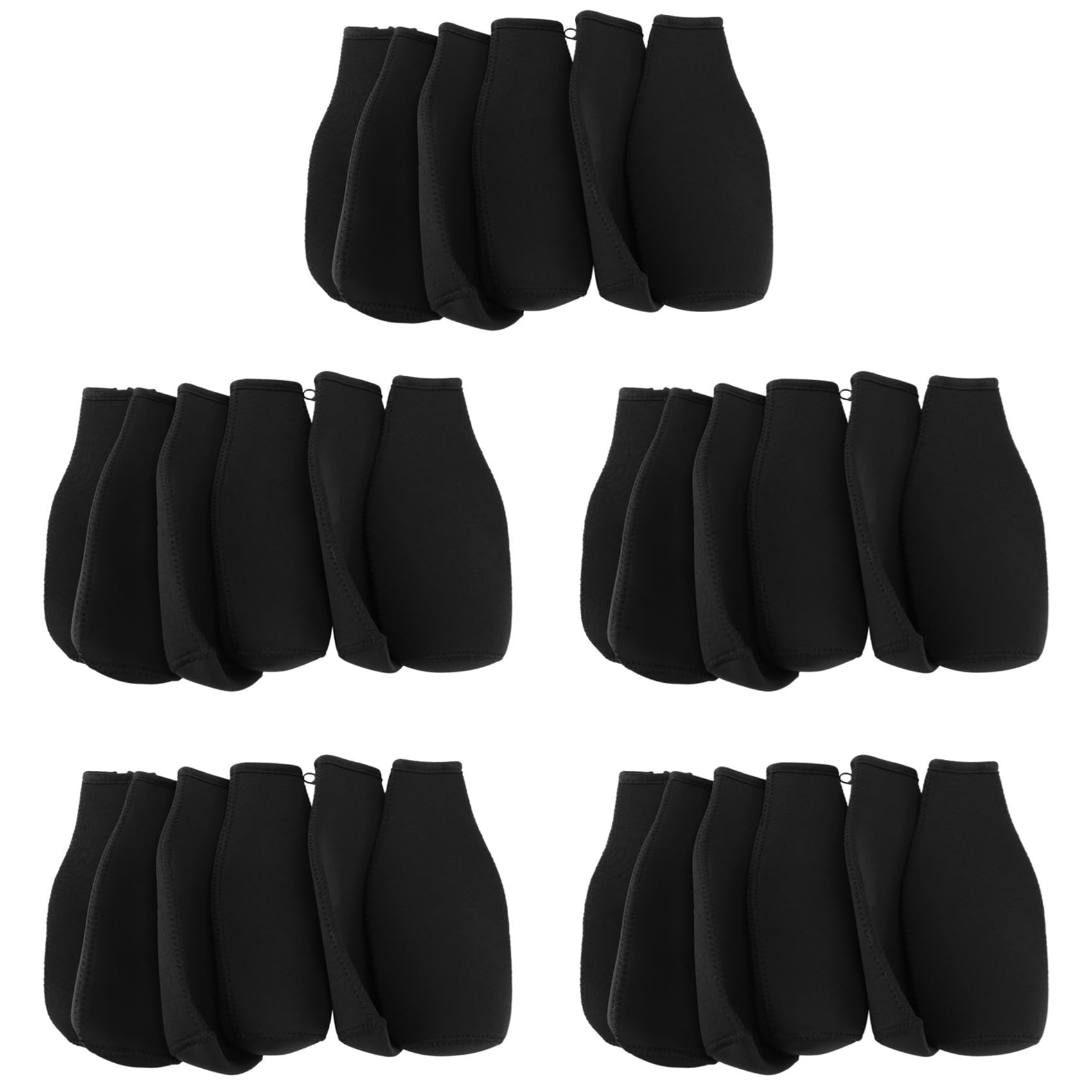 Hndhbfgrt 30 Pack Beer Bottle Cooler Sleeves Keep Drink Cold Zip-Up Neoprene Insulated Sleeve Cover Black