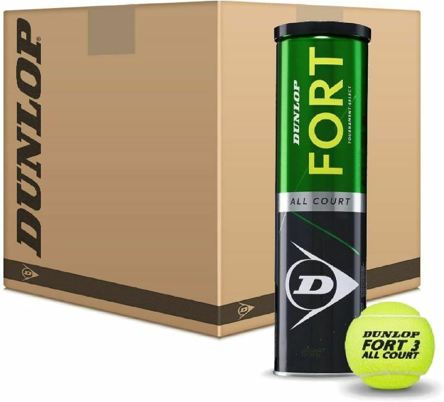 Dunlop Fort All Court Tennis Ball (Material Rubber, Color Green