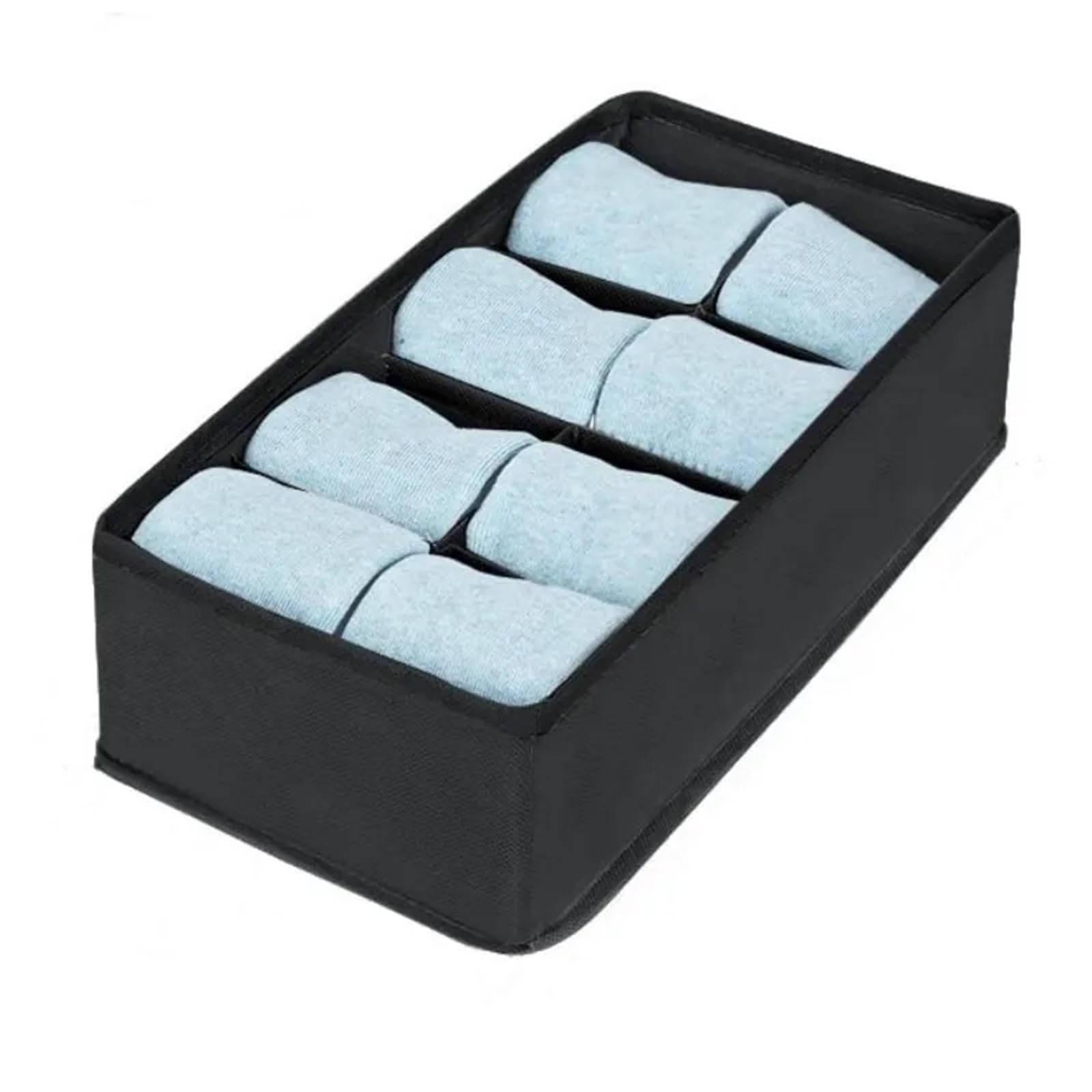 LuoAXINN Underwear Organizer Underwear Bra Socks Storage Box Clothes Organizer Cabinet Drawer(Black 8 grids)