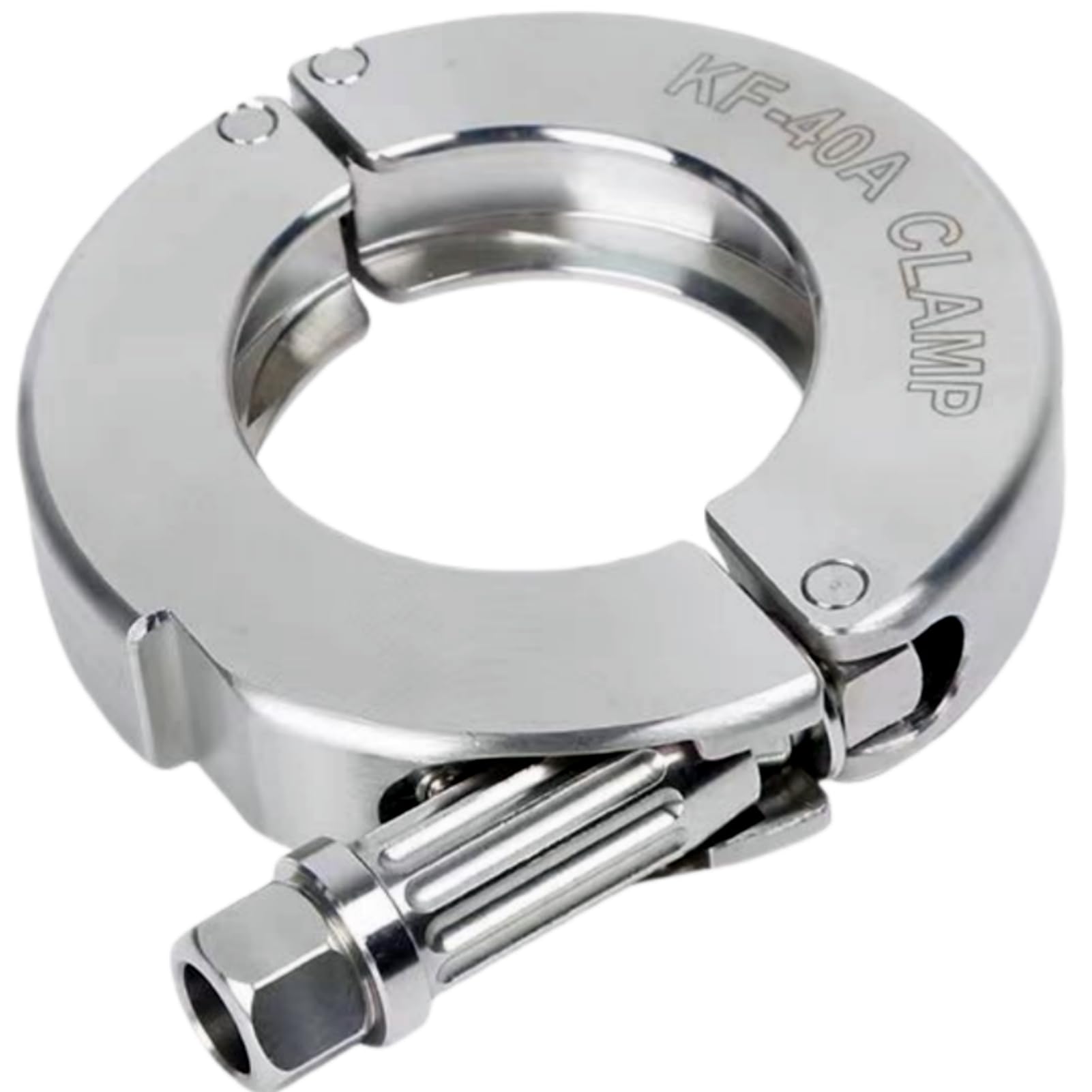 Abrazadera de vacío de brida de alta tensión con cerradura, 304 SS, diseño mecanizado duradero for alto par y aplicaciones, 1 ud.(KF40)