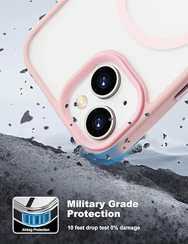 Miniatura 3 de Tigowos Funda para iPhone 15, compatible con MagSafe de 10 pies, resistente a las caídas, mate, sensación de piel, contraportada para iPhone 15,