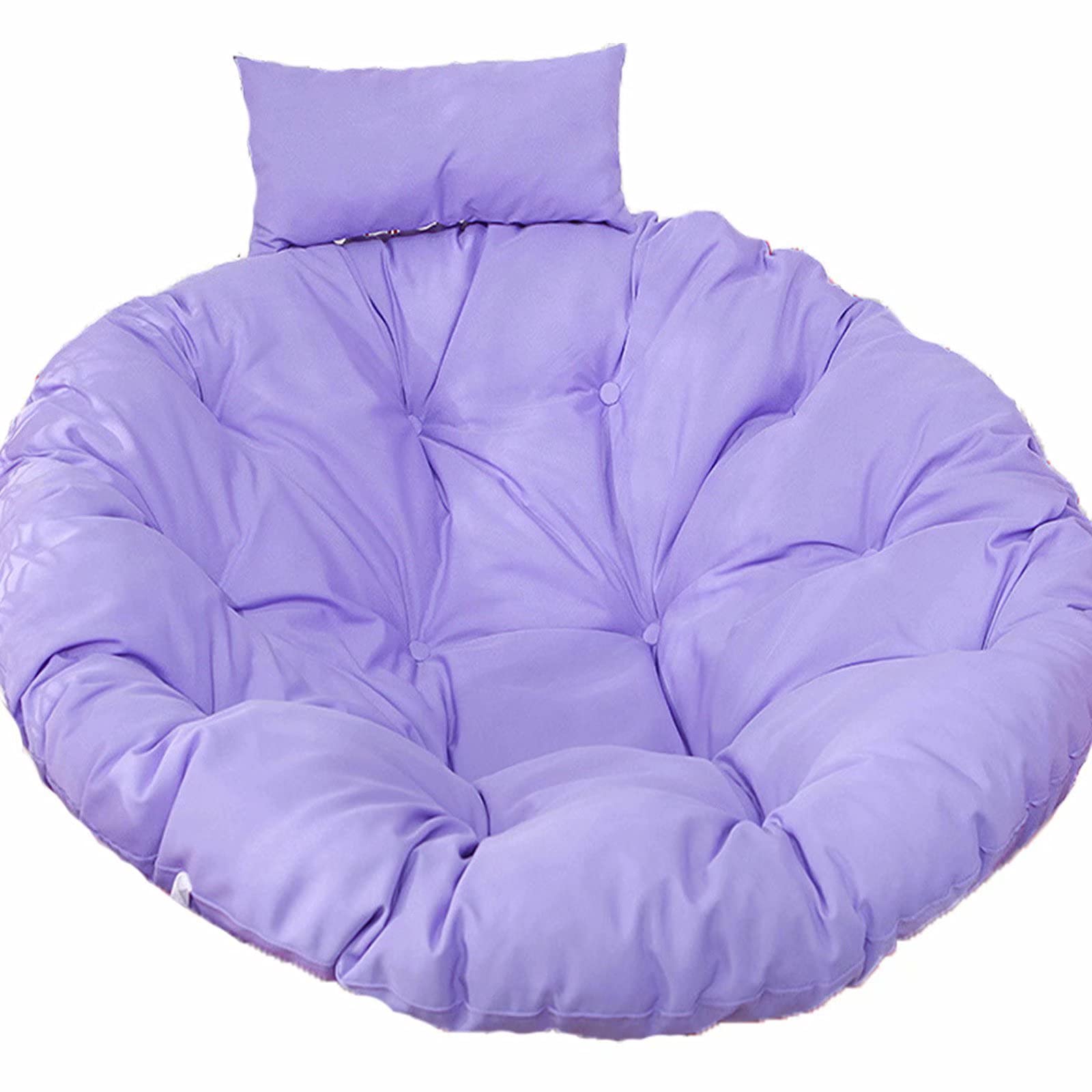 ERTsrhFD Hanging Outdoor Chair Cushion, Thick Round Swing, Garden Durable Pads(Light Purple)