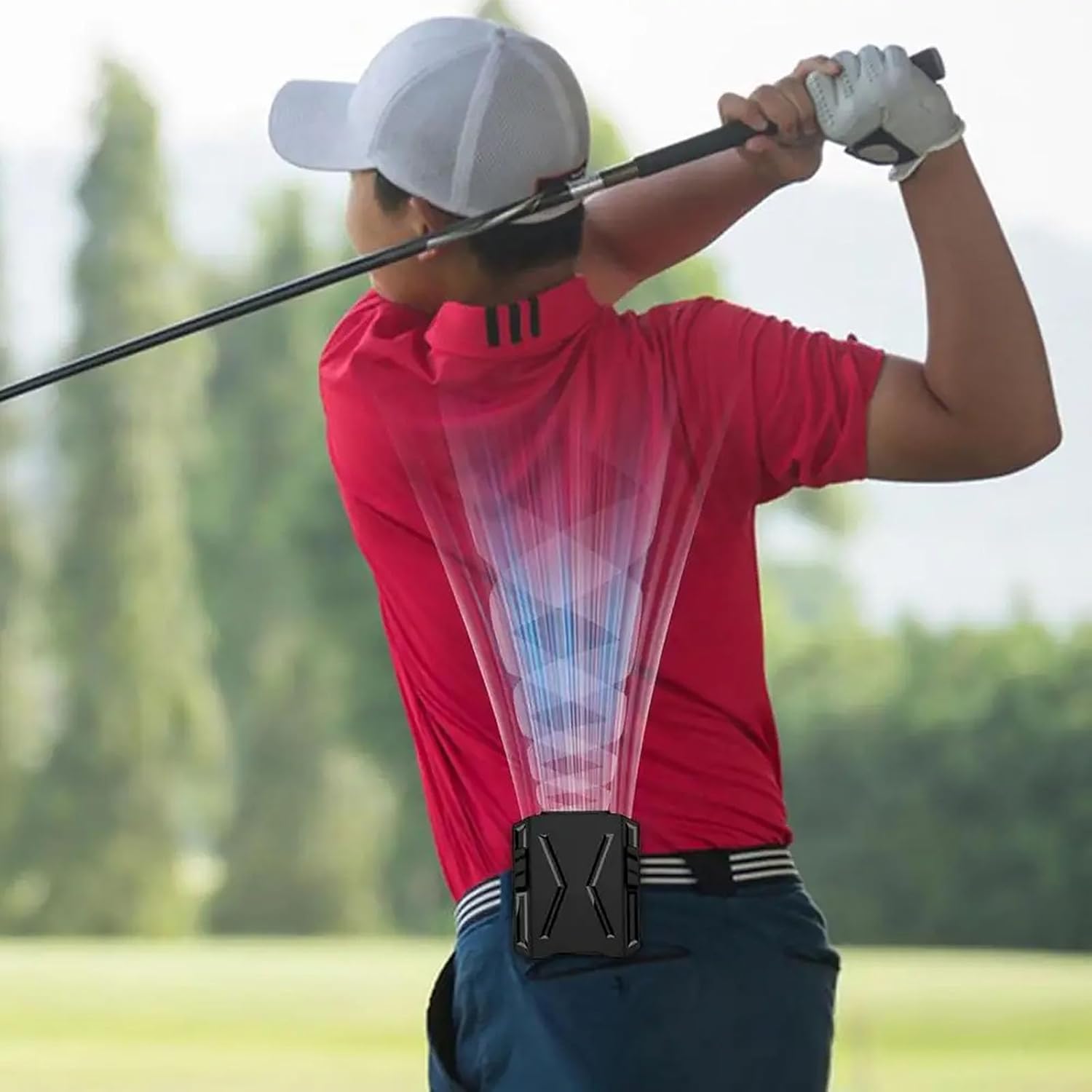 Portable Waist Fan 3-Speed Belt Clip-On Fans Personal Neck Cooler with Strong Airflow 8000mah USB Rechargeable Air Conditioning Fan