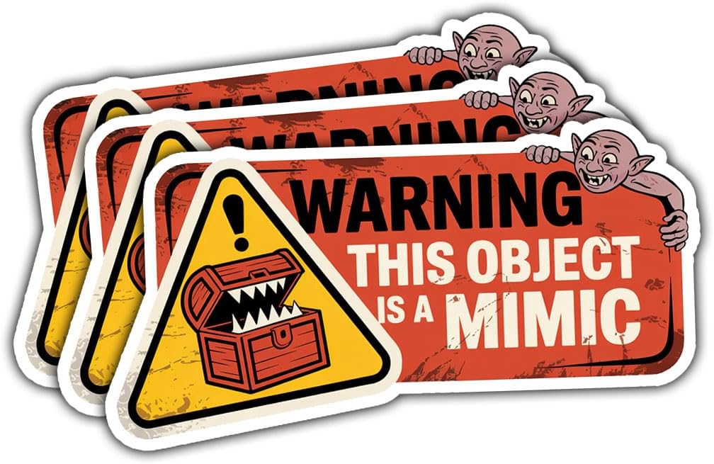 おもしろステッカー 社会不適合者 8.5cm : マニアックコレクション - 通販 - Yahoo!ショッピング 3個 警告 This Object is A Mimic ステッカー – 面白いトラップ チェスト 戦利品 ゲーム ユーモア ビニー