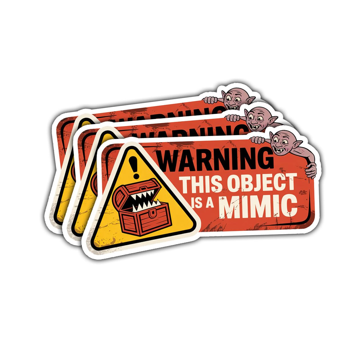 Autocollant Mimic humoristique imperméable sticker vinyle pour PC de gamer