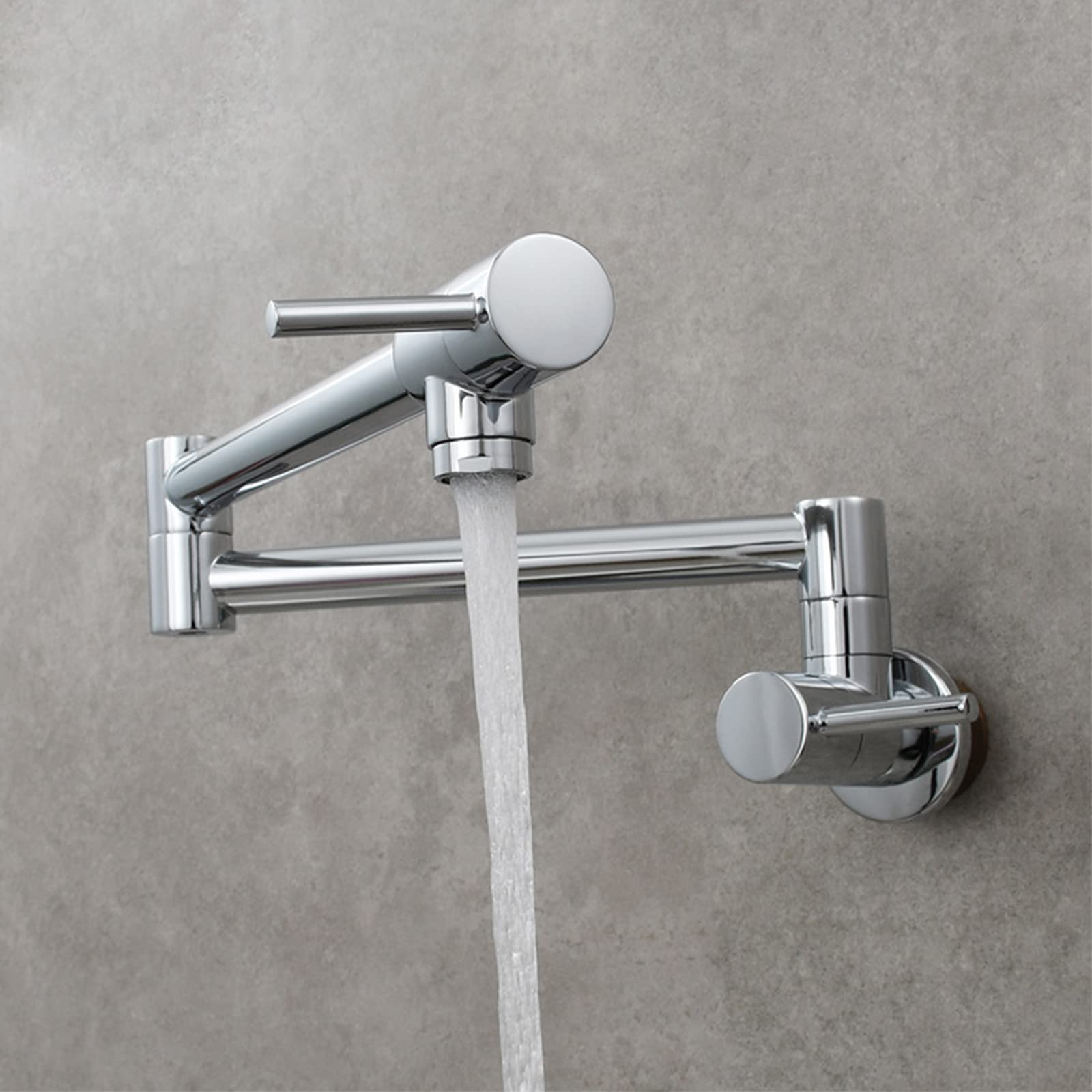 Grifo de llenado de ollas de latón macizo para pared, modelo plegable de cocina de 2 m