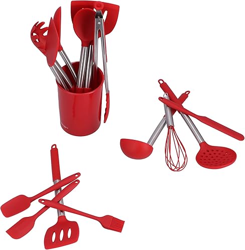 Miniatura 3 de Silicone Cooking Utensil Set, Silicone Kitchen Utensils, Stainless Steel Handle, 15PCS - - Free Non - Stick Design, Heat to 480F, Perfect for Home &