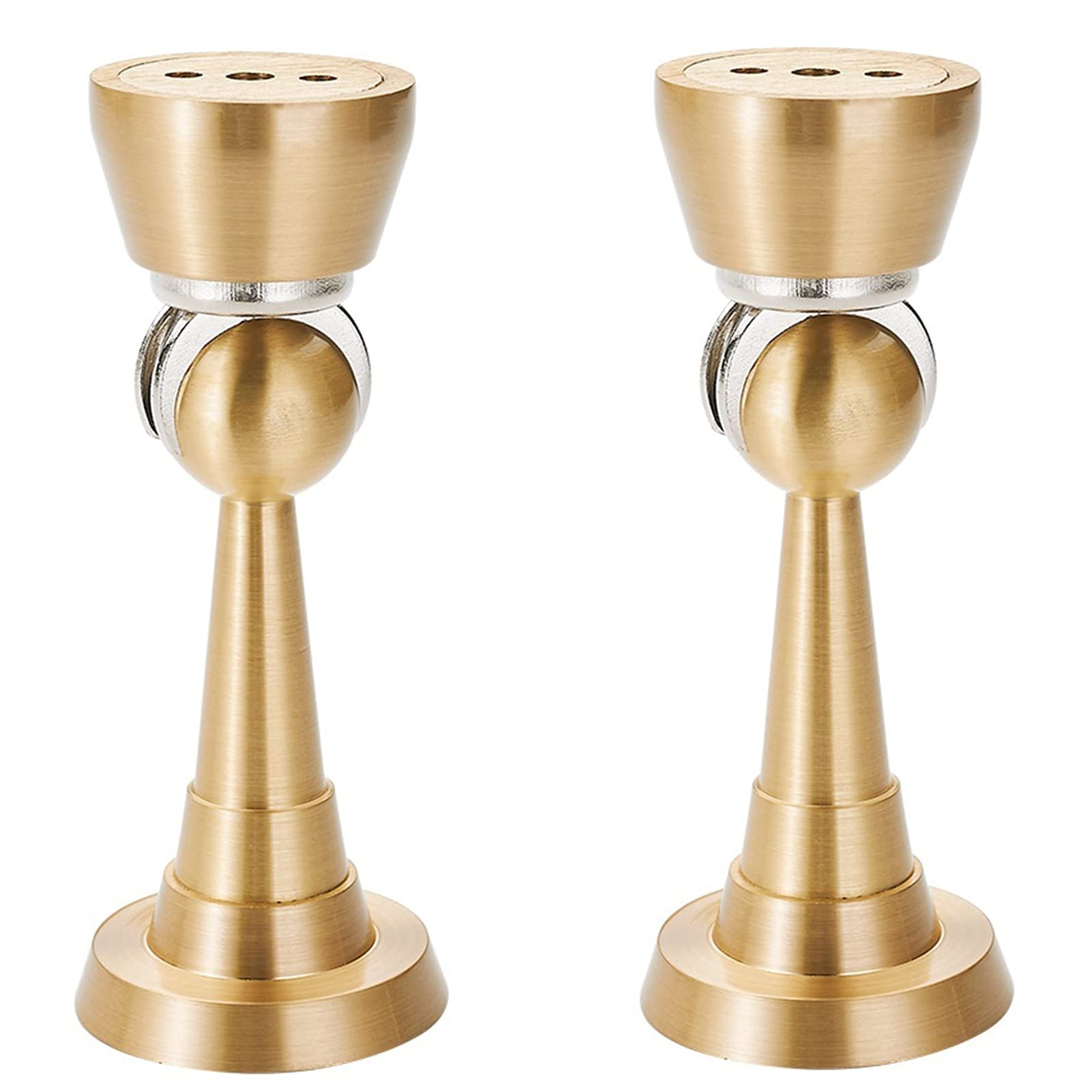 Butée de porte magnétique contre les chocs aux murs : loquet en métal laiton x2