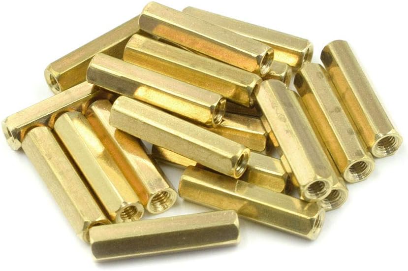 20Pcs M3x40 Female Thread Hexagonal Hex Brass Pillar Standoff Spacer