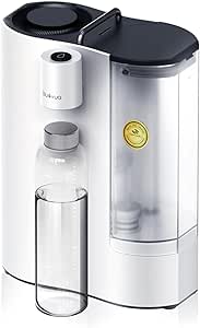 Bluevua RO100ROPOT-Travel Reverse Osmosis System Countertop Water Filter, Compact 6-Stage Filtration with UV, Includes Glass Bottle, Portable Water Purifier for Home & Travel, White