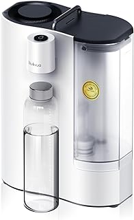 Bluevua RO100ROPOT-Travel Reverse Osmosis System Countertop Water Filter, Compact 6-Stage Filtration with UV, Includes Glass Bottle, Portable Water Purifier for Home & Travel, White