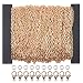 WUBOECE 39 Feet Curb Chain Necklace Bulk Cable 2mm Width with 30 Lobster Clasps and 100 Open Jump Rings for Jewelry Making, Rose Gold