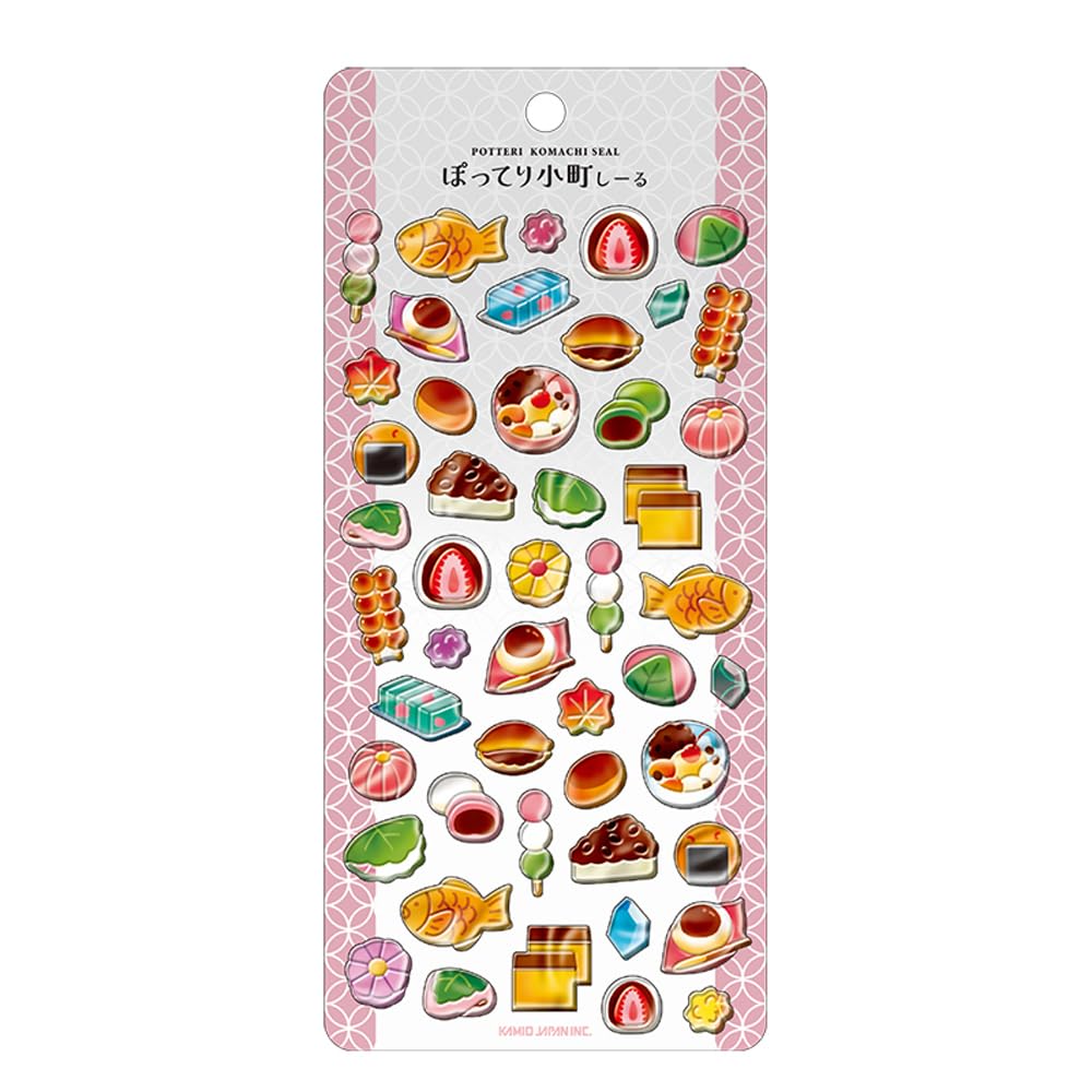 Amazon | カミオジャパン シール ぽってり小町しーる WAGASHI 226890