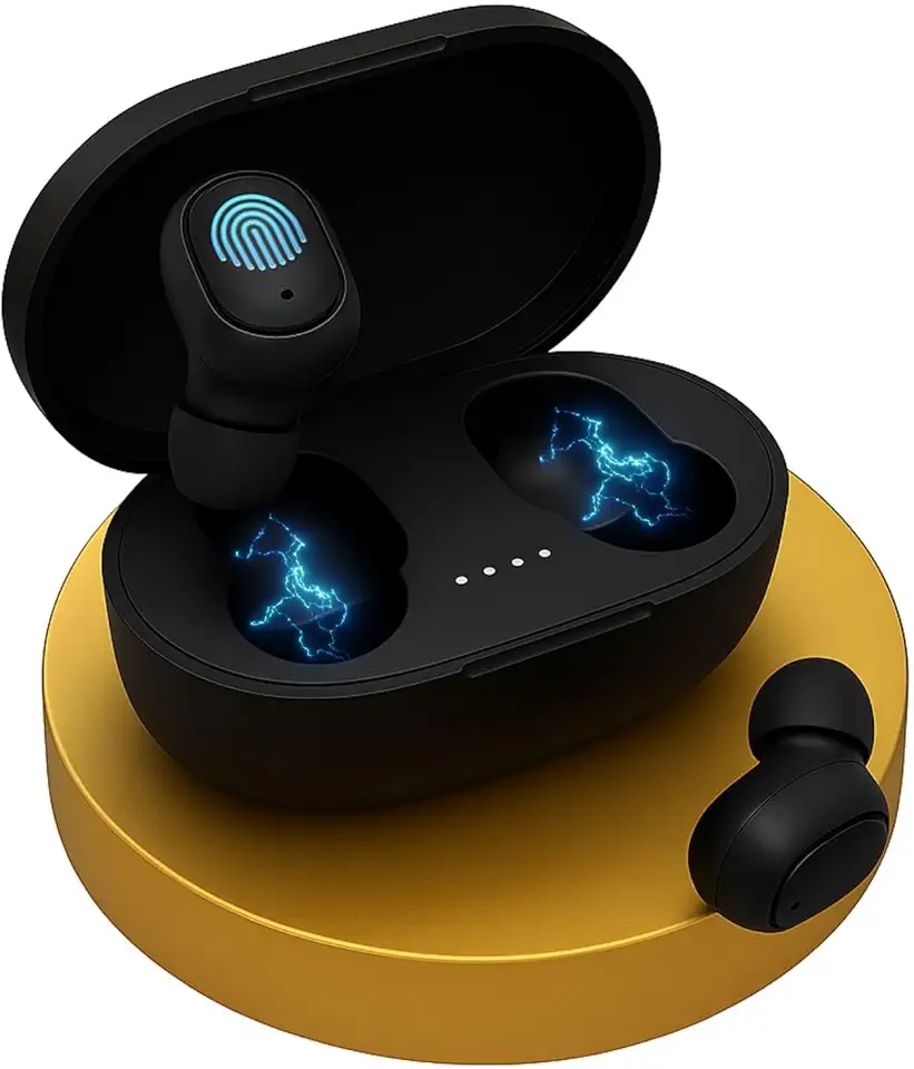 Fone de Ouvido Bluetooth Sem Fio 5.0 TWS Wireless Compatível com IOS Iphone e Android Redução de Ruído Toque Inteligente Resistente ao Suor Para Trabalho Academia Musculação Treino e Lazer Premium